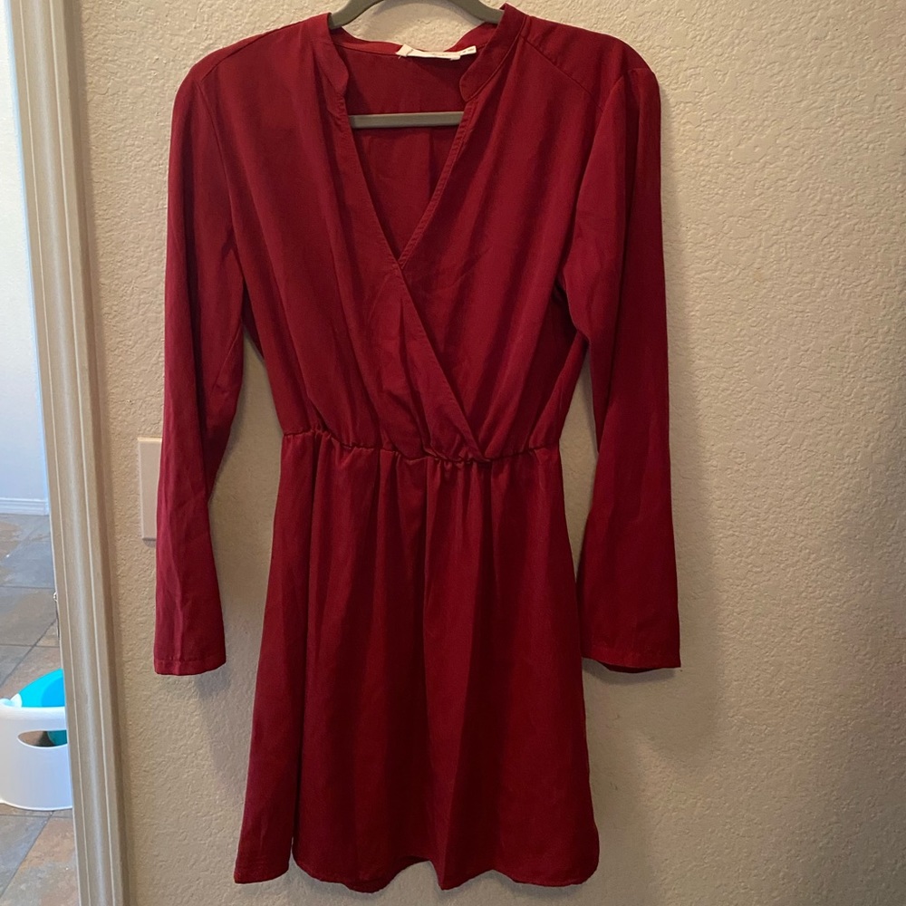 Long sleeve red dress